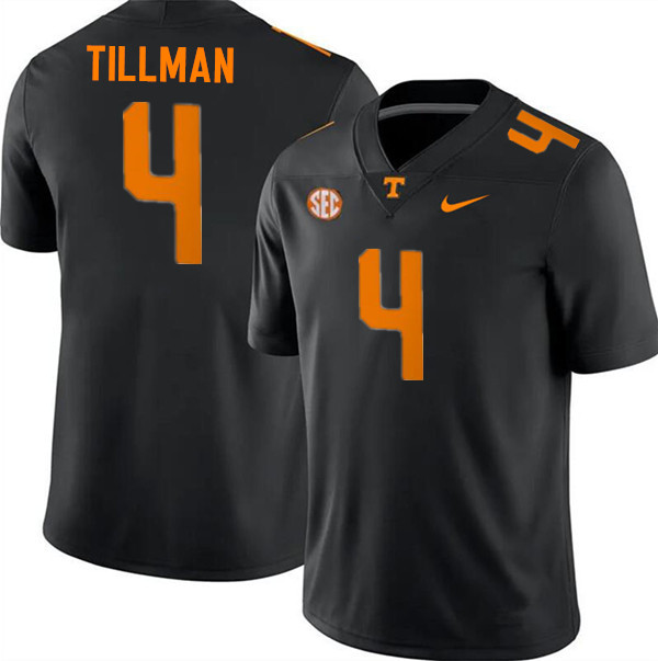 Tennessee Volunteers #4 Cedric Tillman College Football Jerseys Stitched Sale-Black